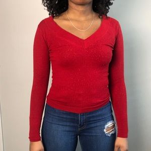 The Limited Red Wool Top